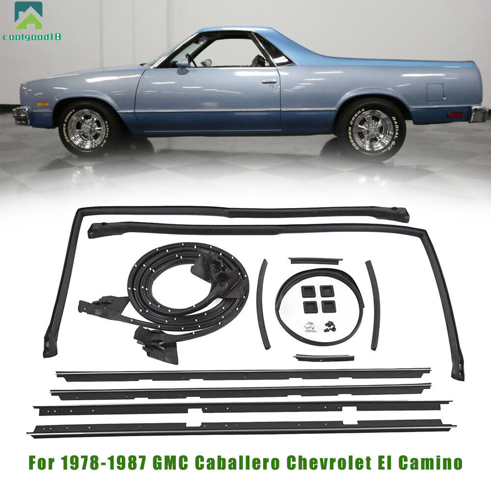 Weatherstripping Seals Kit 17pcs For Chevrolet El Camino&GMC Caballero 1978-1987