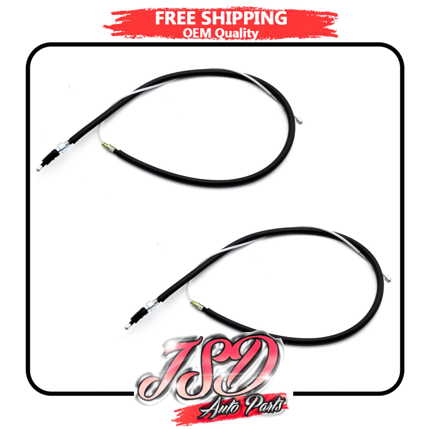 Pair New Left & Right Emergency Parking Brake Cable  Fits VW Jetta Golf Beetle