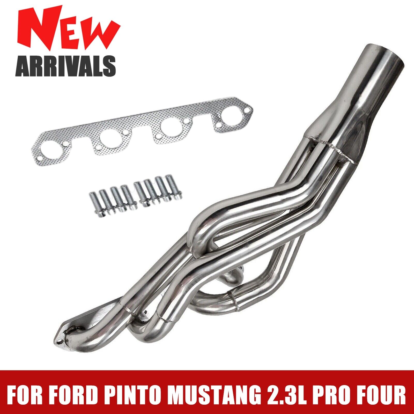 2023 Stainless Steel Manifold Headers Fit for Ford Pinto Mustang 2.3L Pro FourAr