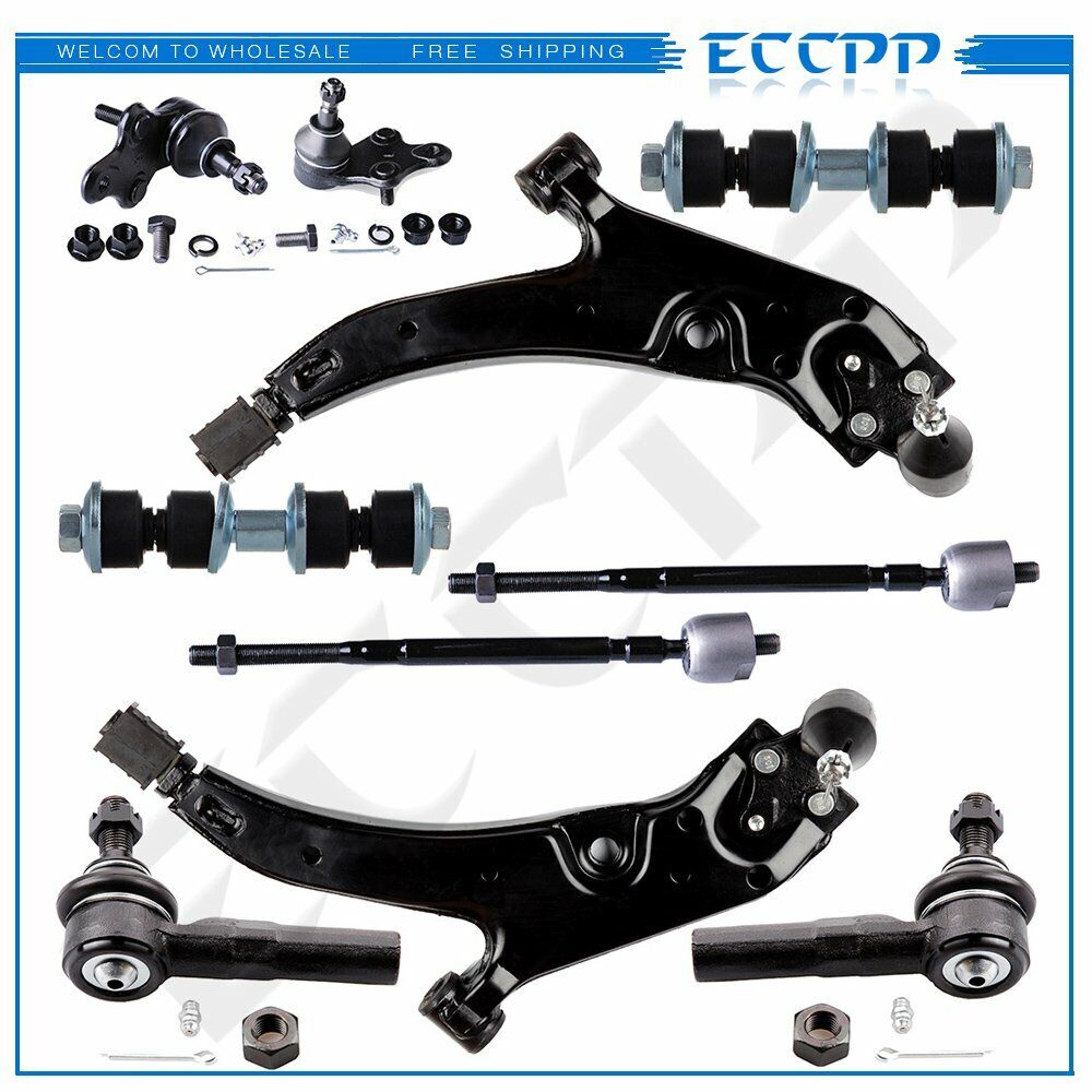 10pcs Front Complete Suspension Kit Lower Control Arms For Toyota Paseo & Tercel