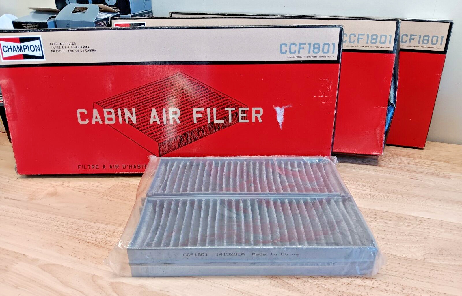 3 packs Champion CCF1801 Cabin Air Filters