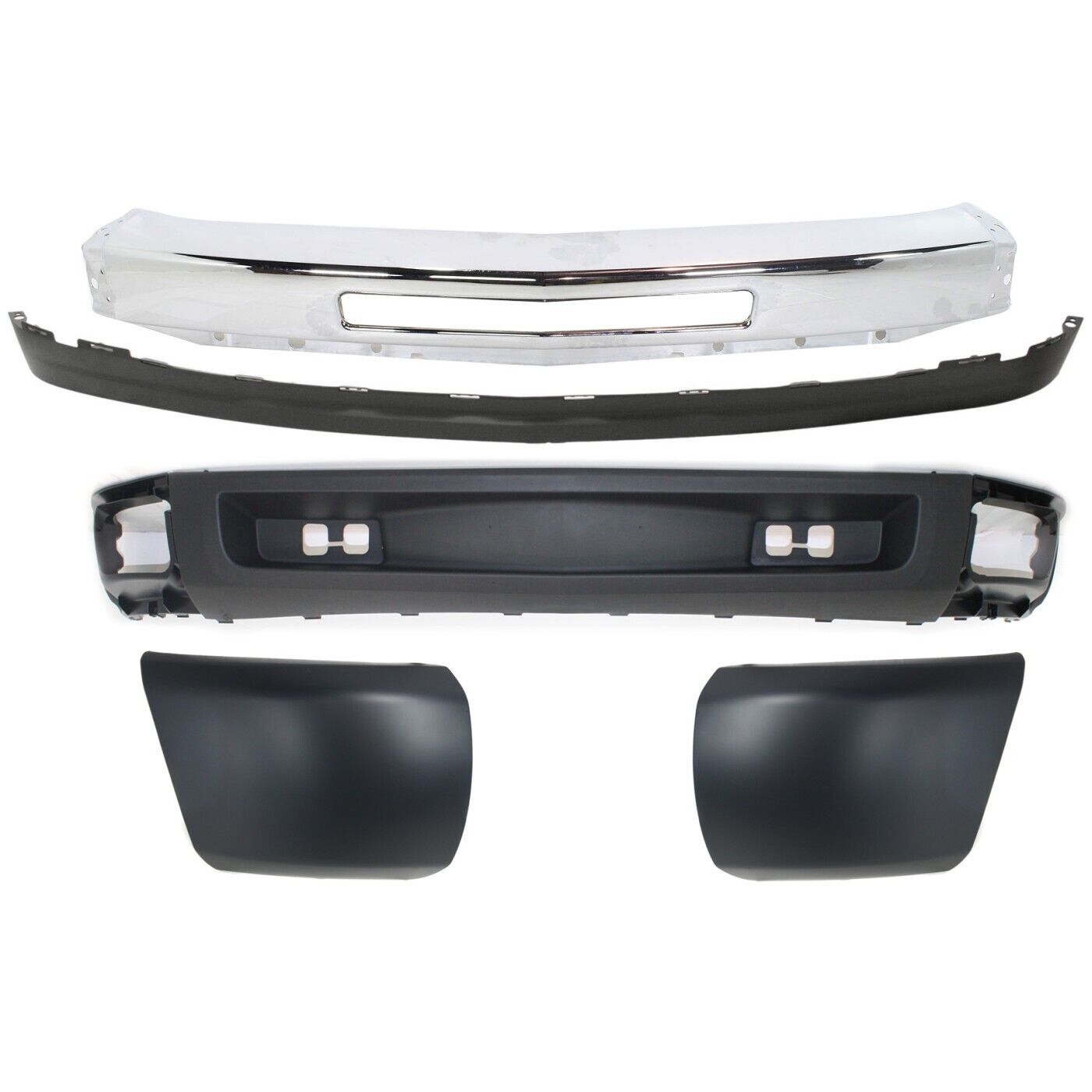 Front Bumper Kit For 2009-2013 Silverado 1500 - Bumper Ends and Valance
