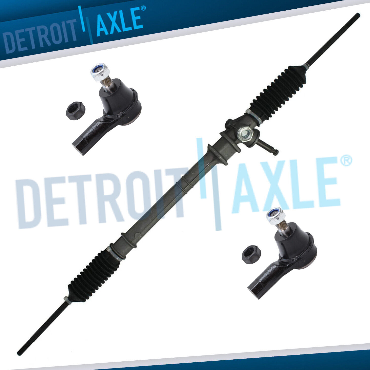 Manual Steering Rack and Pinion + Outer Tie Rods for 1994-1996 1997 Ford Aspire