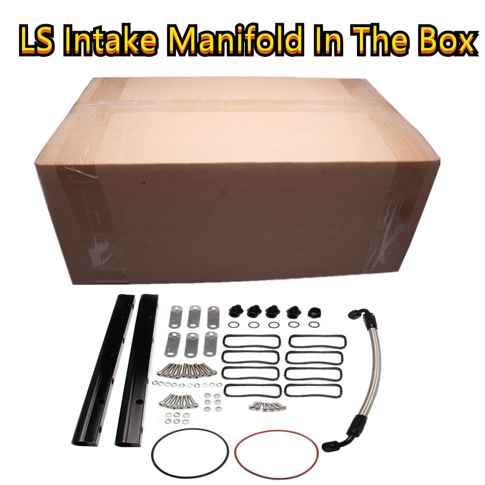 ⭐Black 102mm Intake Manifold w/ Fuel Rails for Pontiac Cadillac LS1 LS2 LS6⭐