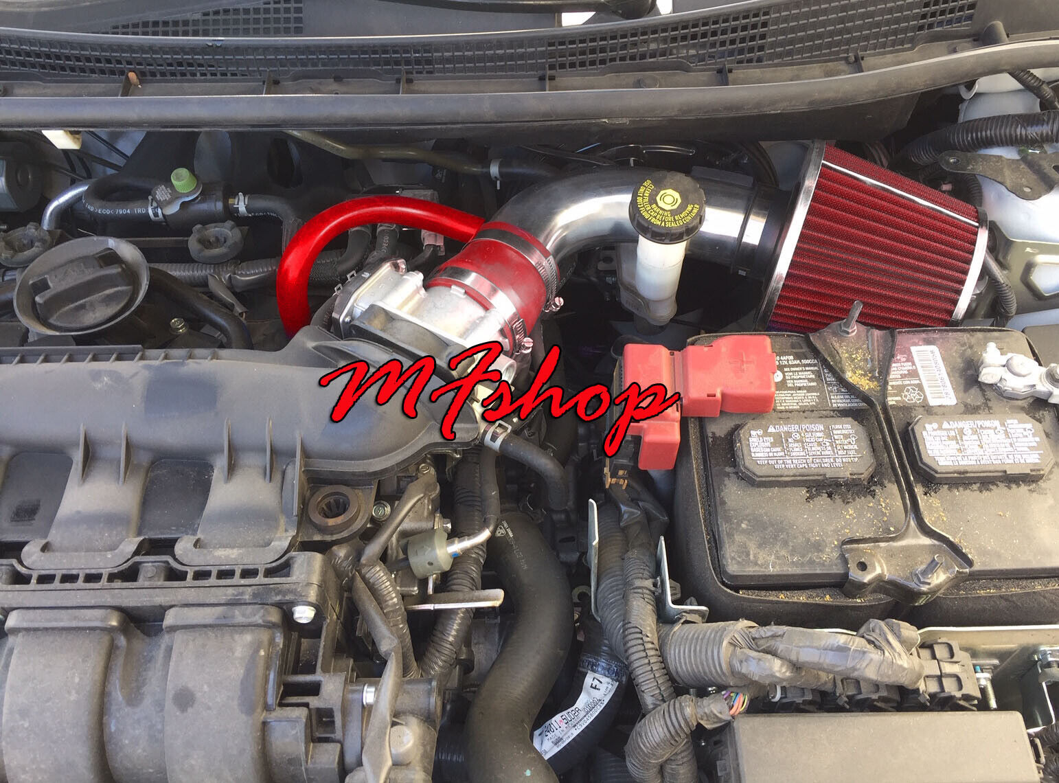 Red For 2013-2019 Nissan Sentra 1.8L L4 Air Intake System Kit + Filter