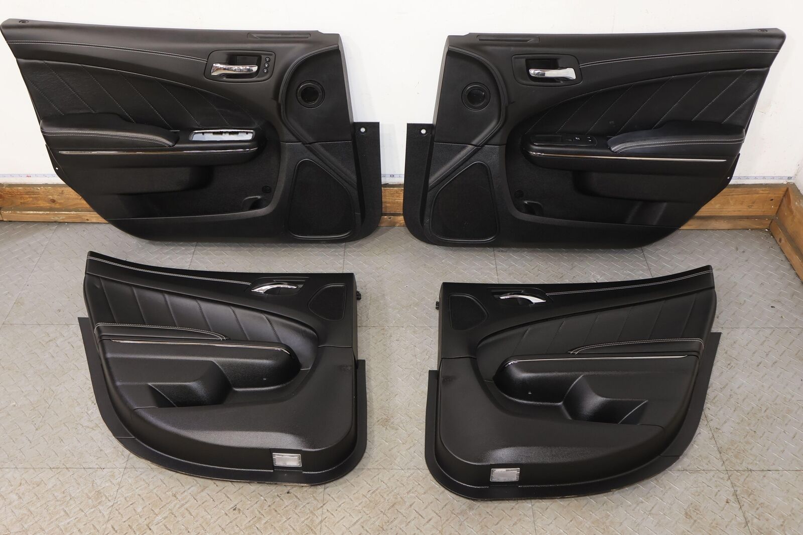 19-23 Dodge Charger Hellcat Redeye Interior Door Trim Panels Set of 4 (Black X9)