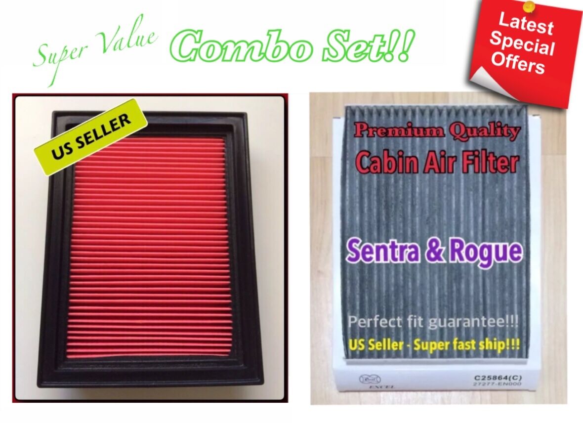 Engine & Carbon Element Cabin Air Filter For Nissan Rogue Select Only Great Fit