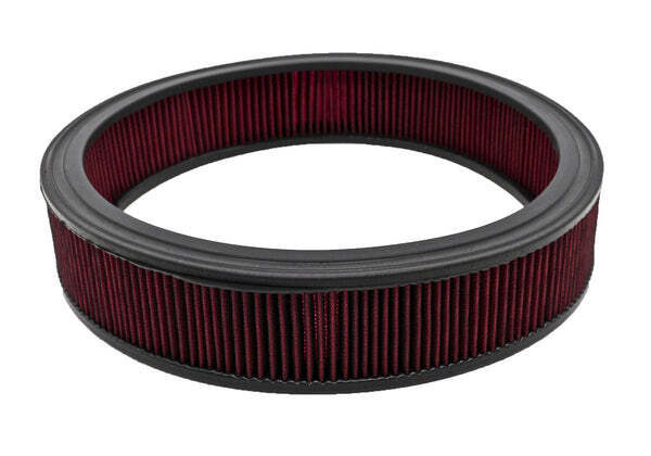 14 x 3 Inch Round Automotive Air Cleaner Filter Washable Red Cotton