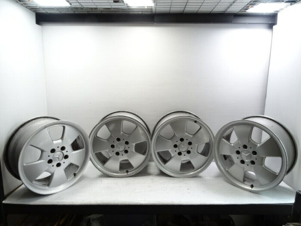 00 Mercedes R129 SL500 wheels, set of 4, 17 inch 1294011202 alloy 8.25x17 ET34