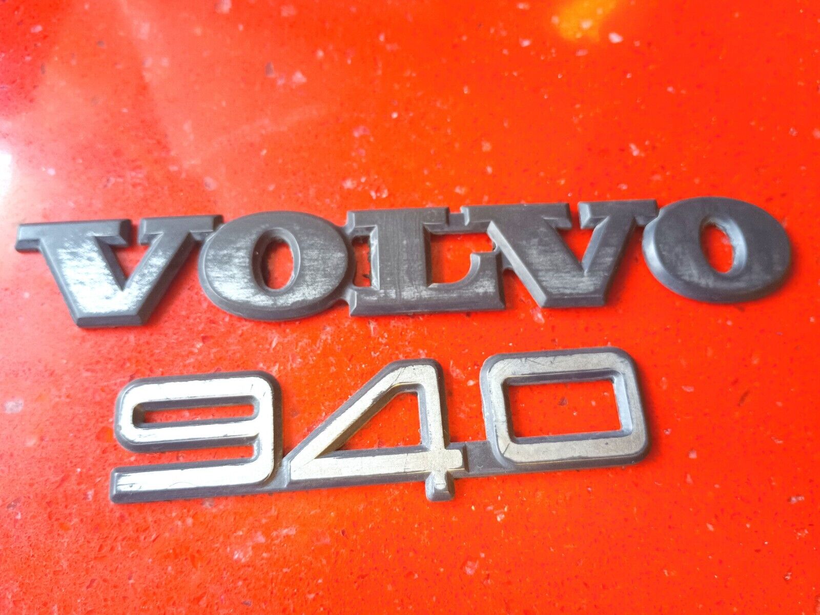 1991-1998 Volvo 940 GL Emblem Letters Logo Badge Trunk Lid Rear Silver OEM Usdm