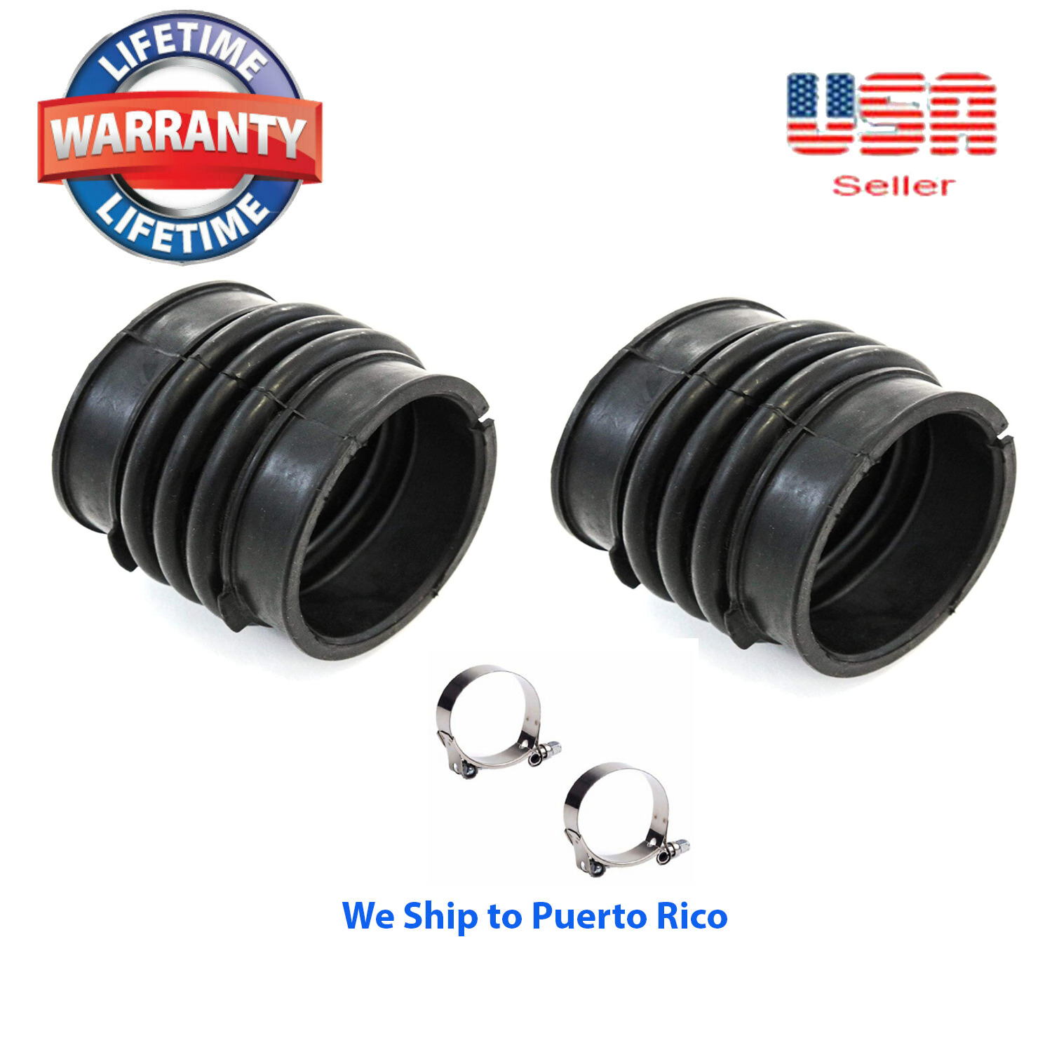 Set of 2 Air Intake Hose + CLAMPS FIT Camry 97-01 3.0L Engine Fits ES300 96-01 