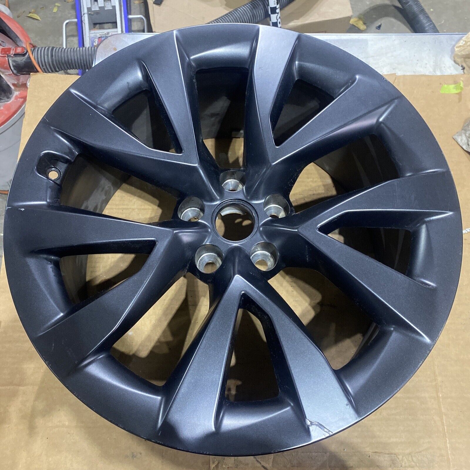 Tesla Model X OEM wheel rim 20”x10” Rear Matte Black 1620222-00-B