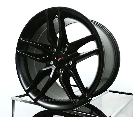 New C7 Z51 style Corvette Wheels Satin Black 18/19\
