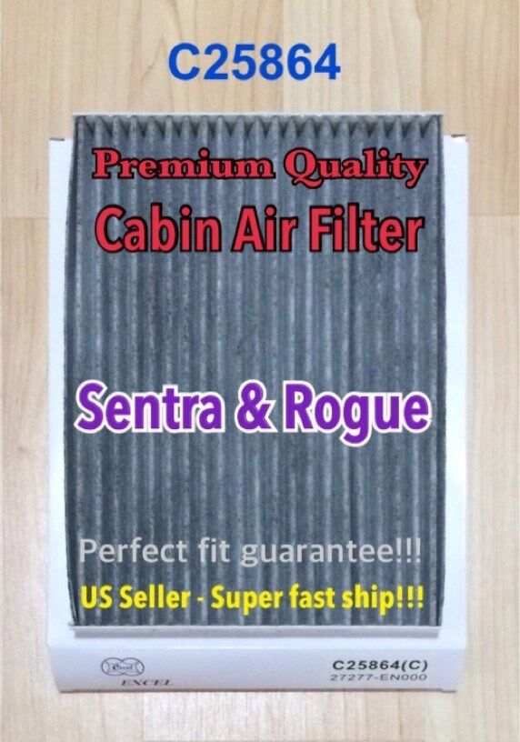 CARBON Cabin Air Filter For Nissan 08-13 Rogue 07-12 Sentra 14--15 Rogue Select 