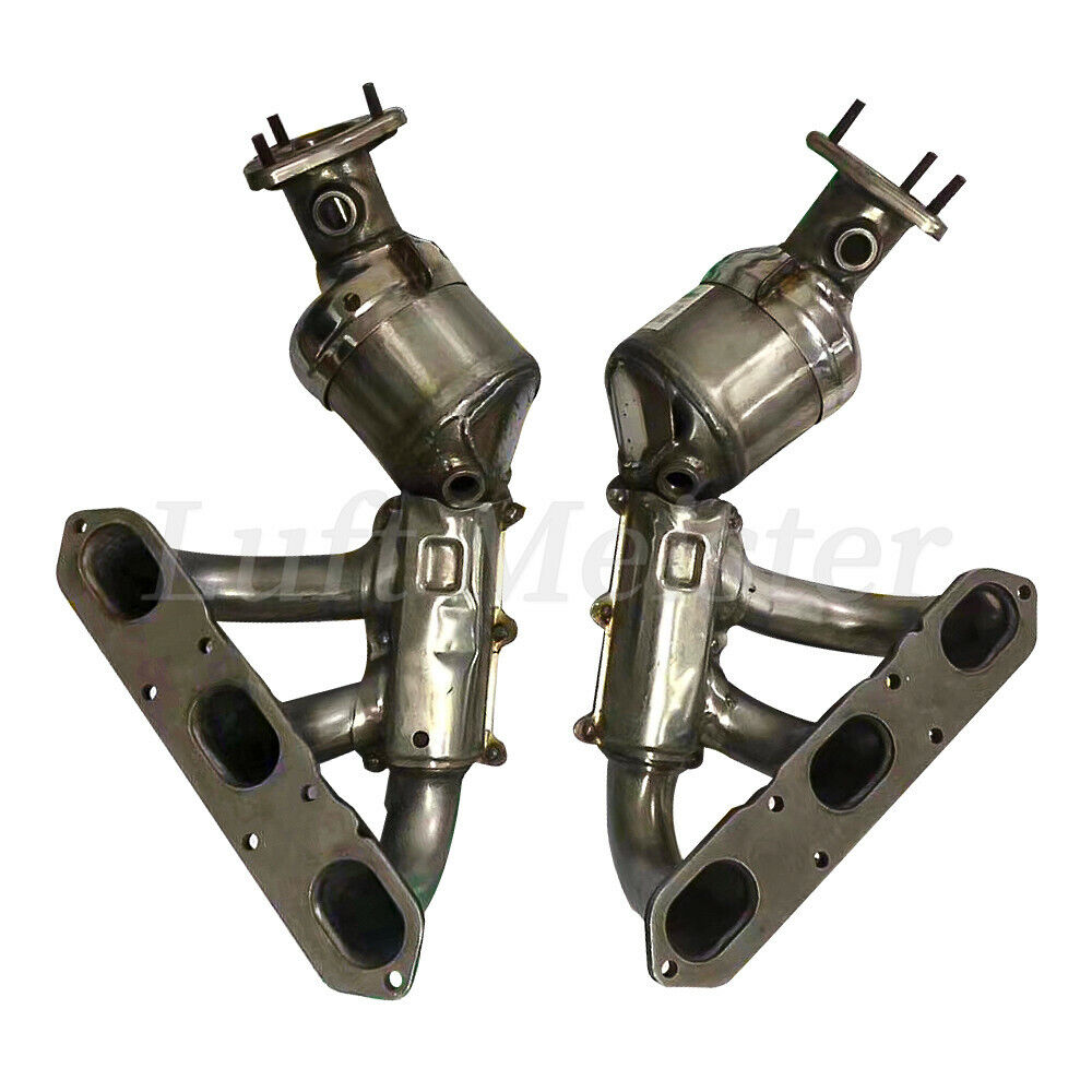 For Porsche Boxster 987 Exhaust Manifold Catalytic Converters 1-3 4-6 Cylinders