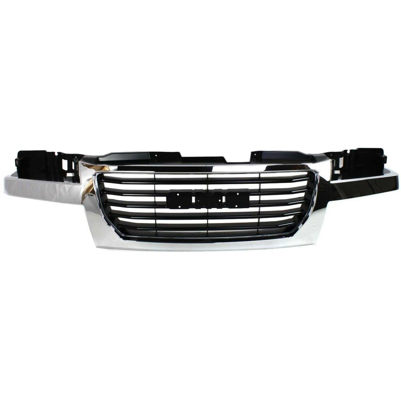 Grille For 2004-2012 GMC Canyon Chrome Shell w/ Black Insert Plastic