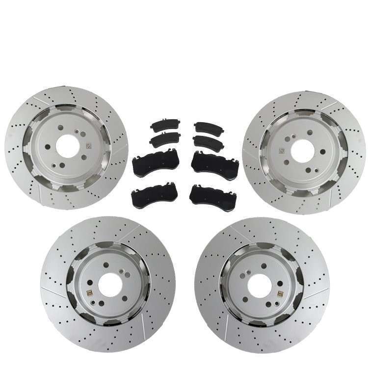 Set of Front Rear Brake Rotors Discs Pads For 14-20 Mercedes Benz S63 S65 AMG