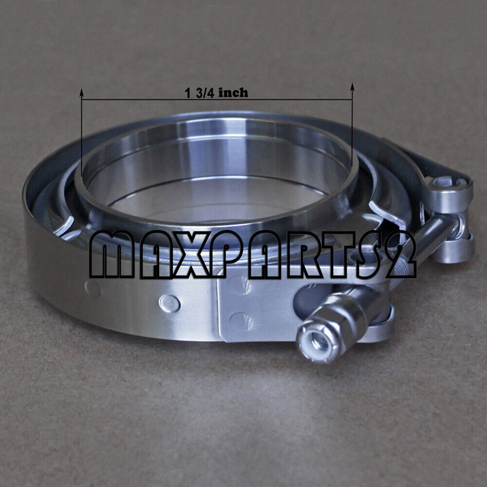 Exhaust Downpipe Vband V-Band Clamp & 1.75inch Stainless Steel M/F Flange Kit