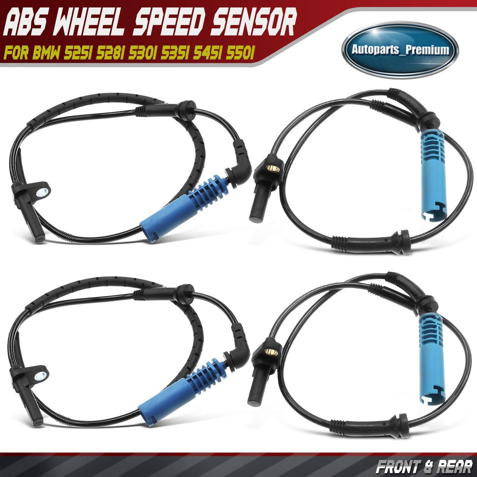 4Pcs Front & Rear ABS Wheel Speed Sensor for BMW 525i 528i 530i 535i 545i 550i