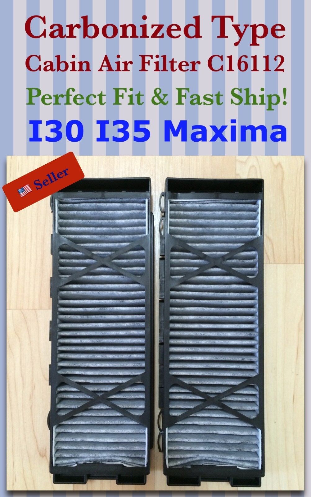 I30(01) I35(02-04)/ Maxima(00-03) Carbonized Type AC Cabin Air Filter C16112 ^o^