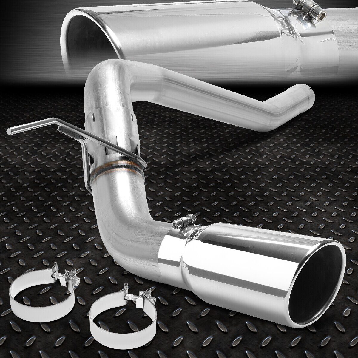 FOR 16-19 NISSAN TITAN XD 5.0T AXLE CATBACK EXHAUST SYSTEM+STAINLESS MUFFLER TIP