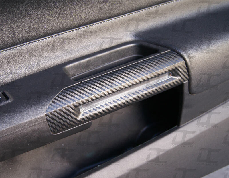 2015-2022 Mustang Carbon fiber Lower Door Handle Decal Accent Kit - More Colors 