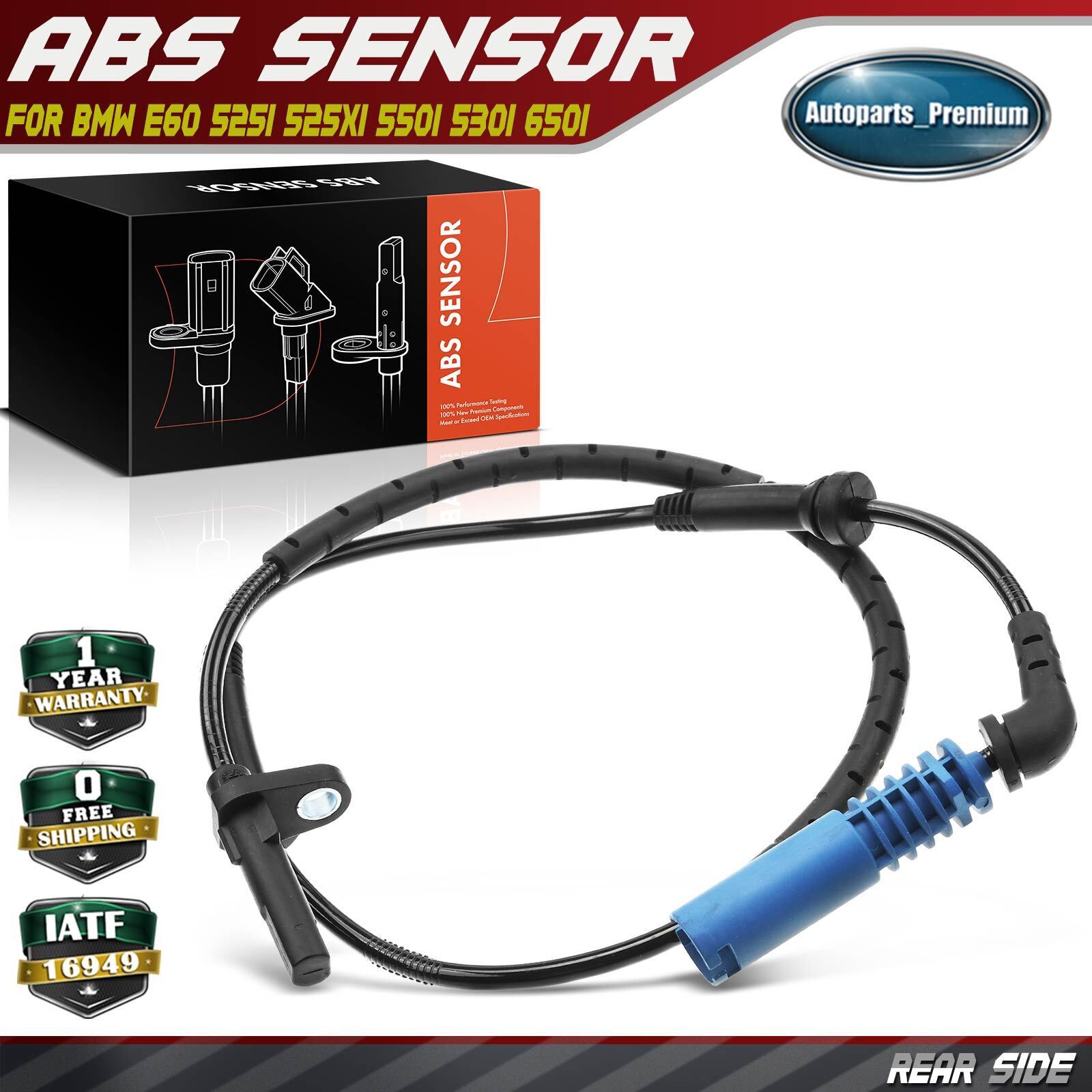 ABS Wheel Speed Sensor for BMW E60 E63 525i 525xi 528i 530i 545i 550i 650i Rear