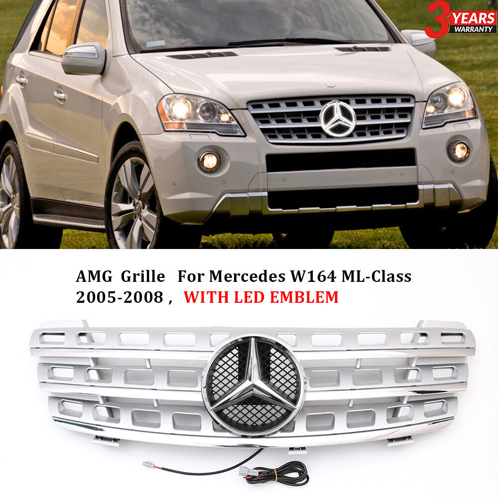 Grille Grill W/LED Star For 2005-2008 Mercedes W164 ML350 ML320 ML63 ML500 ML550