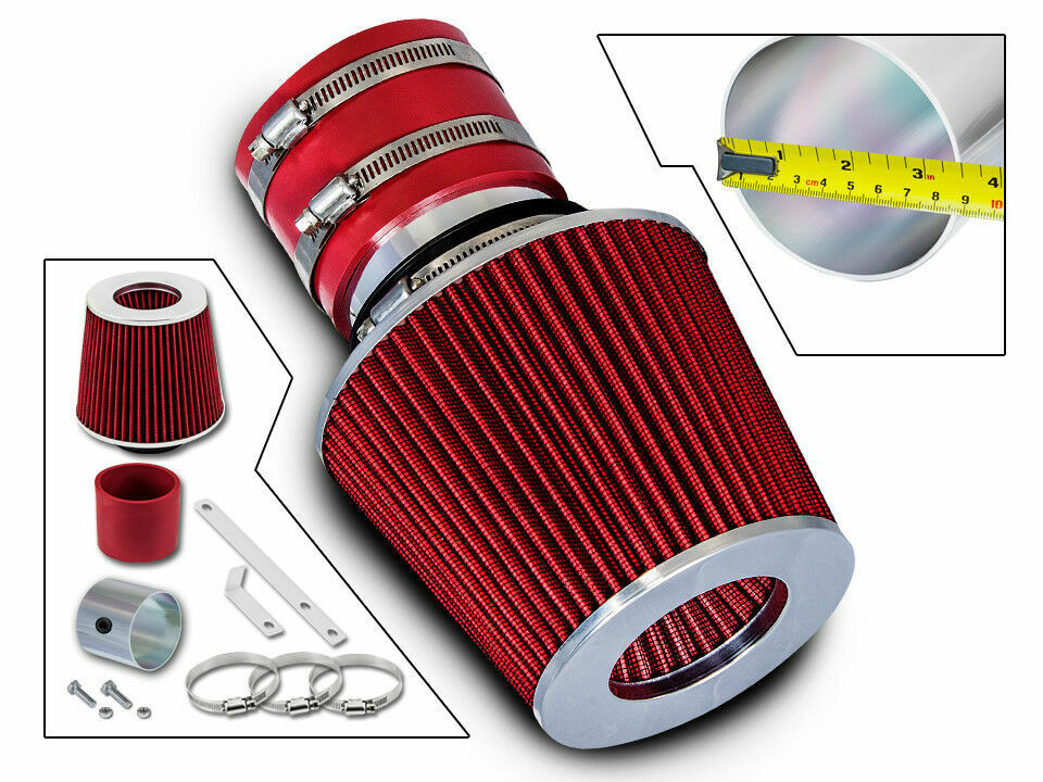 Short Ram Air Intake Kit + RED Filter for 96-01 Sephia/02-05 Sedona/01-06 Optima
