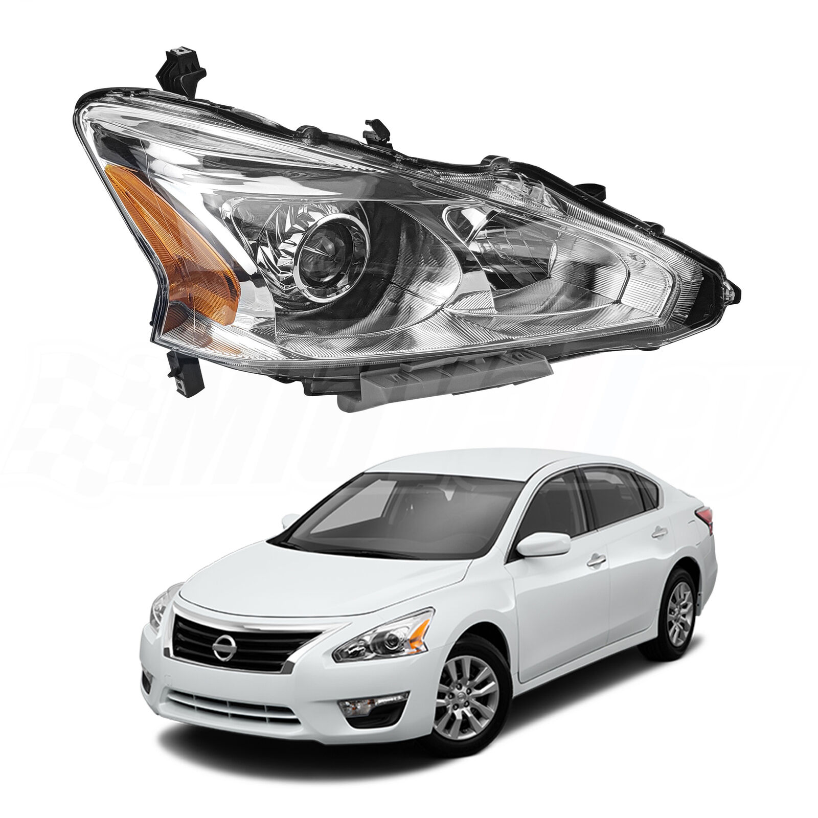 Headlight Replacement Passenger Side For 2013 2014 2015 Nissan Altima Sedan
