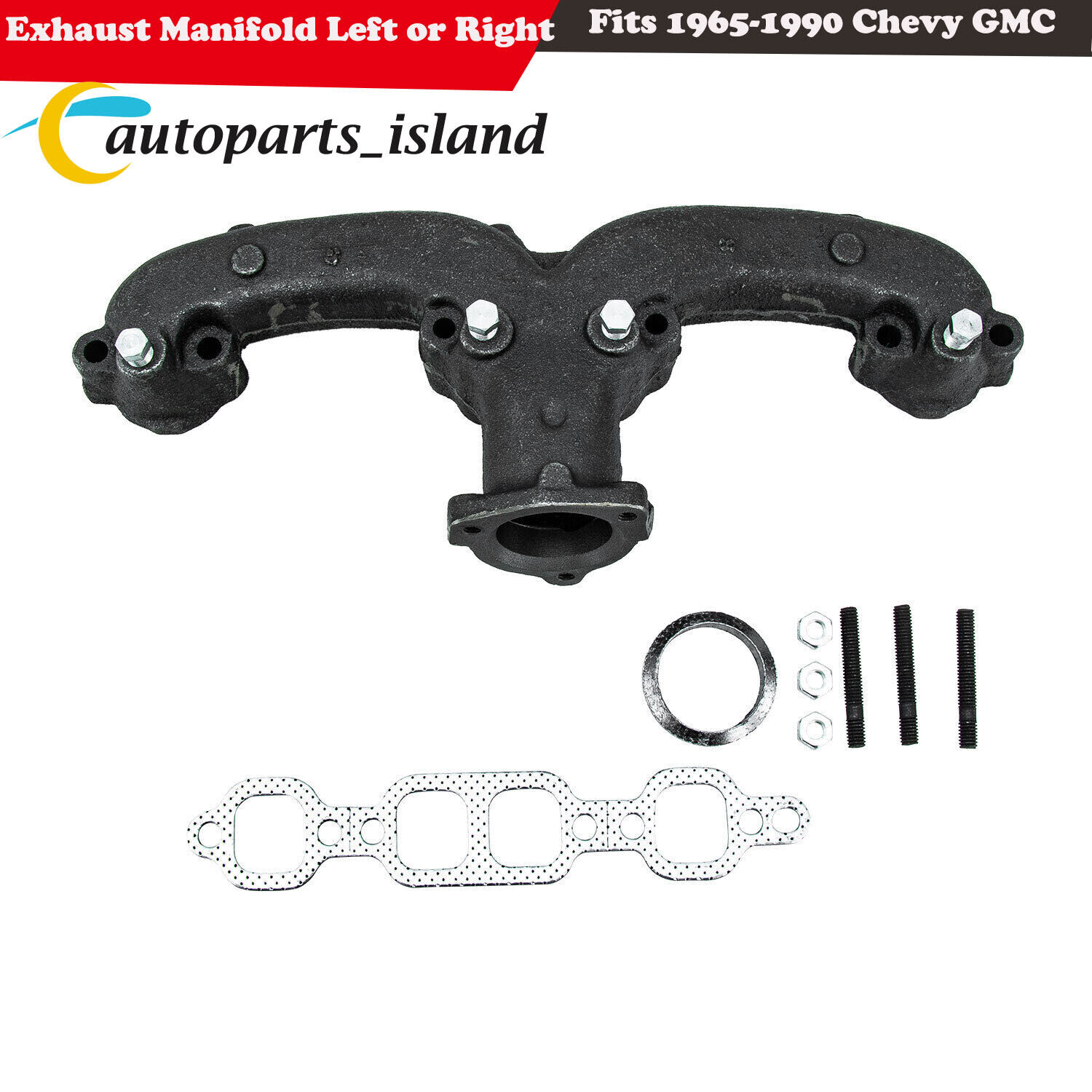 Exhaust Manifold Left or Right Fits 1965-1990 Chevy GMC Van Pickup Small Hot