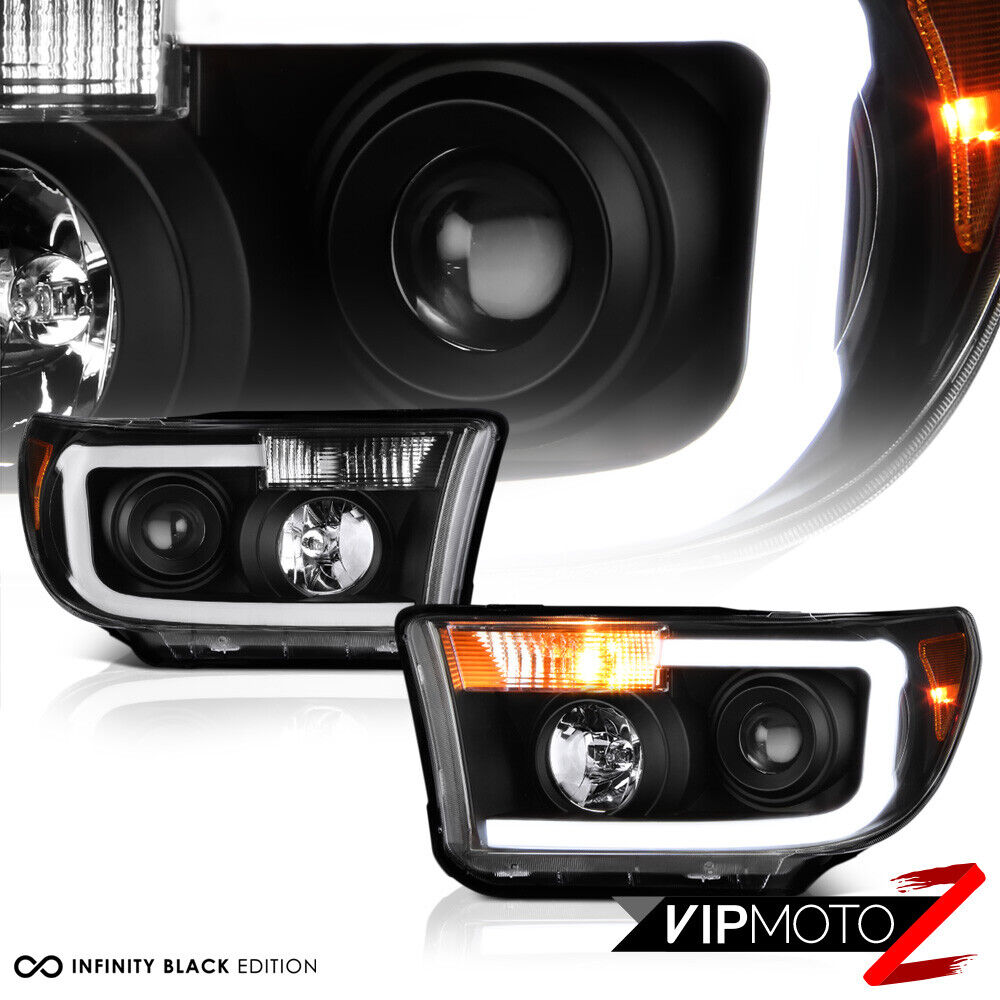 For 07-13 Toyota Tundra [Cyclop Optic] Neon Tube Black Projector Headlight Lamp