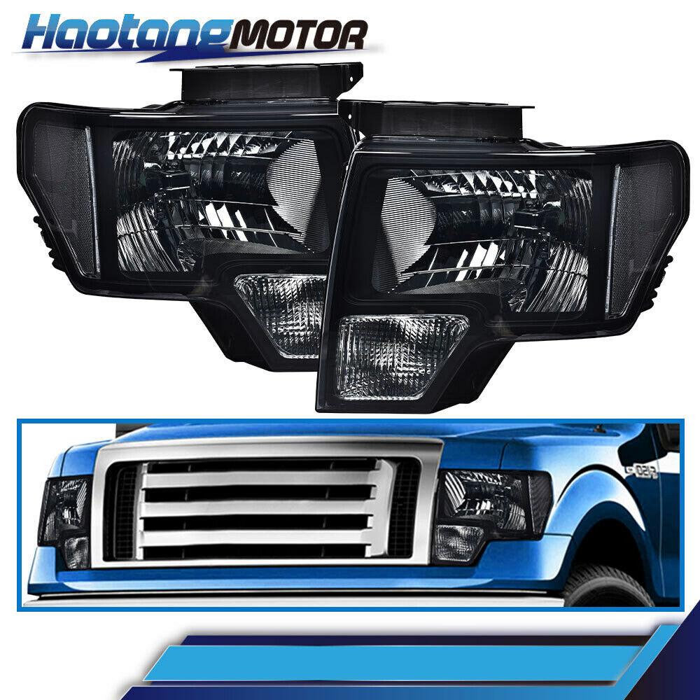 Fit For 2009-2014 Ford F150 F-150 Factory Style Headlights Lamps Left&Right Side