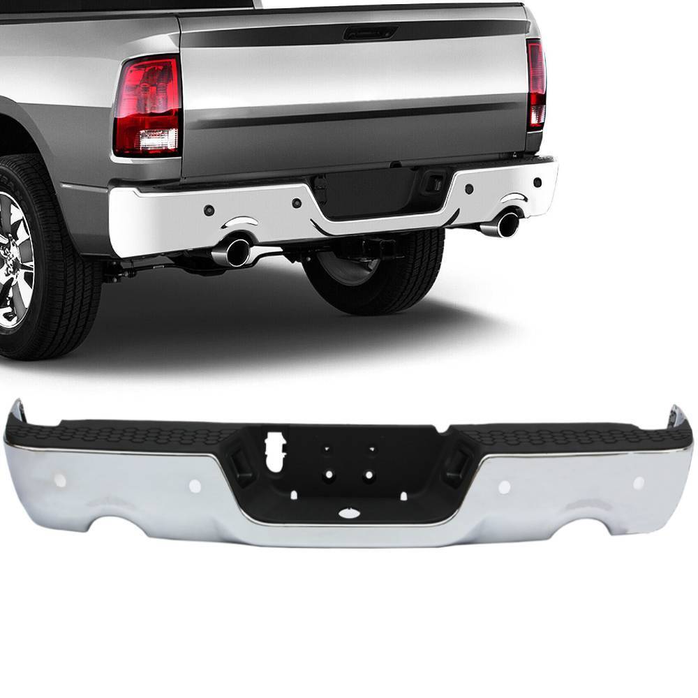 Step Bumper For 2011-2018 Ram 1500 Rear Chrome Models With Dual Exhaust