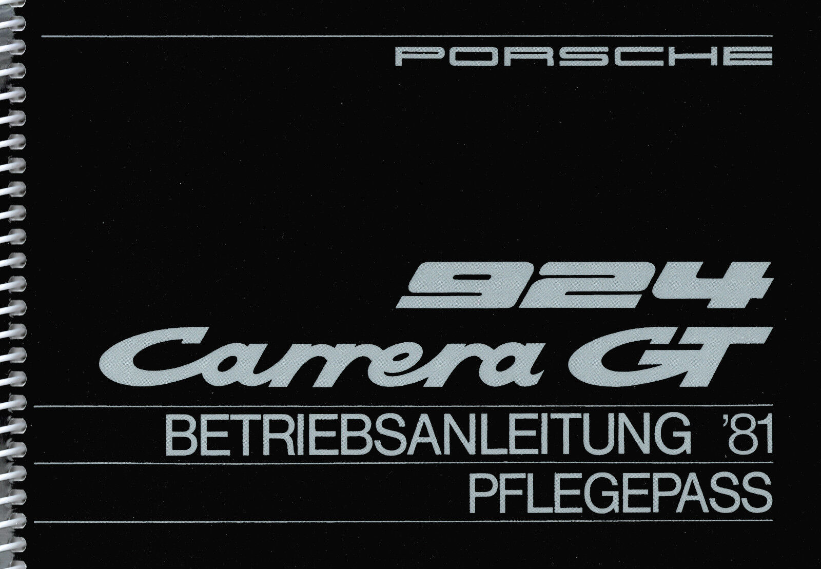 1981 Porsche 924 Carrera GT operating instructions*owner's manual