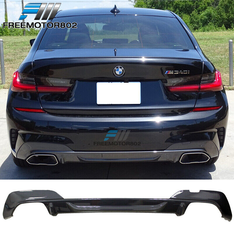 Fits 19-22 BMW G20 M-Tech M Sport M340i Style Rear Lip Diffuser Square Outlet