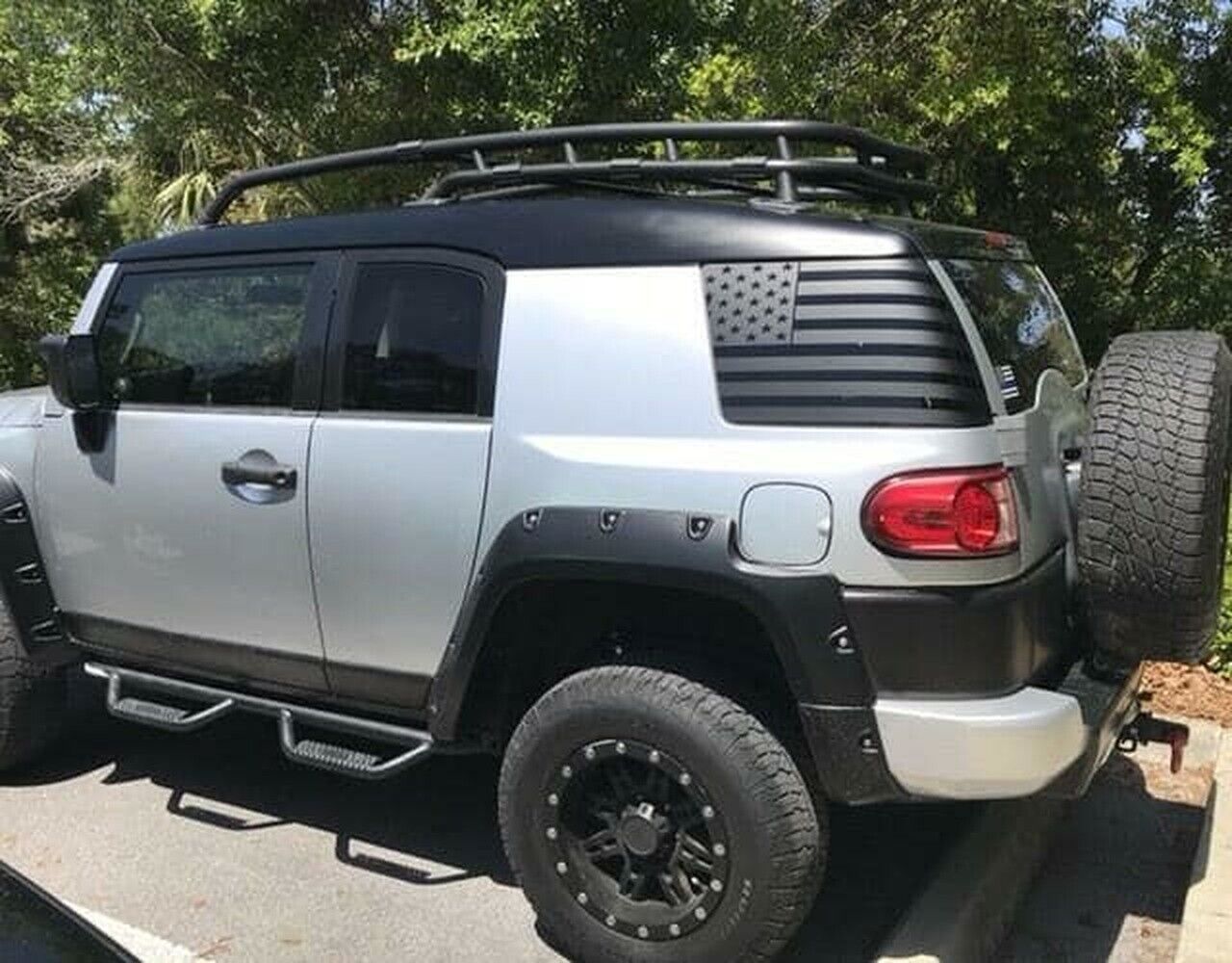 USA Flag Decals for Toyota Fj Cruiser Hardtop Rear window TRD Offroad Tacoma pro