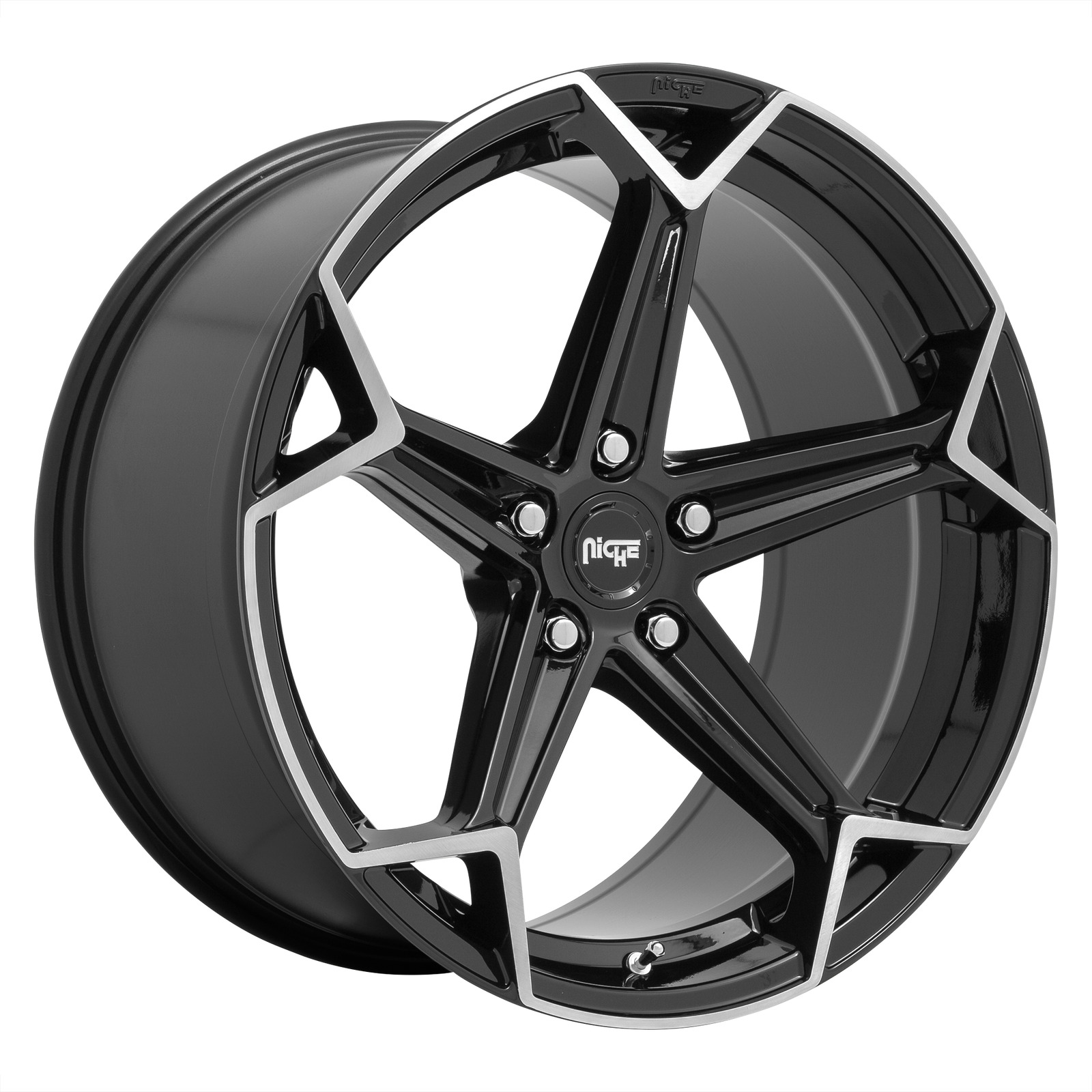 1 New 20X10.5 40 5X114.3 Niche 1PC N259 Arrow Gloss Black Brushed Wheel/Rim