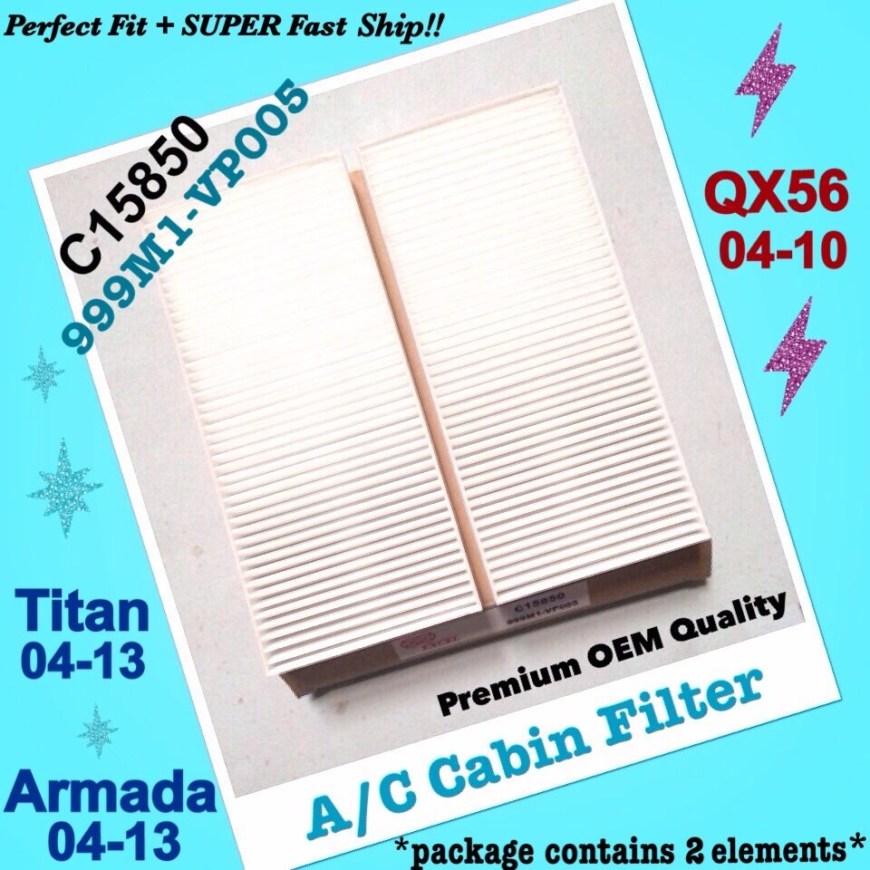 Premium Quality AC Cabin Filter For Nissan Armada Titan QX56 C15850 Fast ship