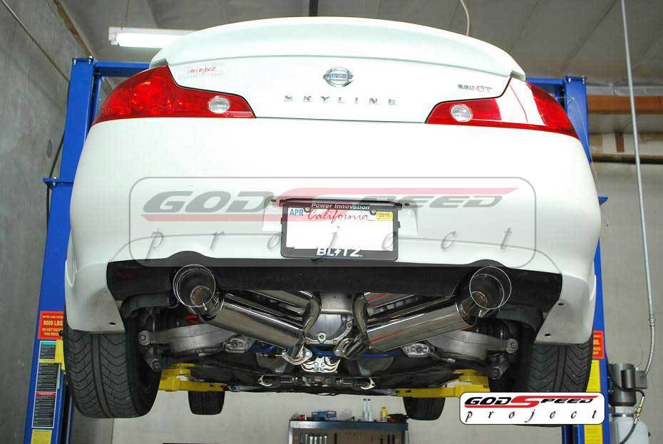 For 03-06 G35 2DR Coupe Rev9 Stainless Steel GT Dual Catback Exhaust System Set