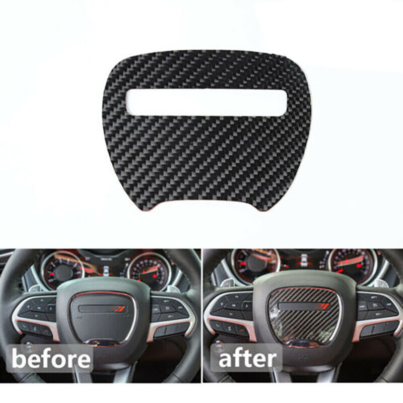 Steering Wheel Panel Trim Decor Cover For Dodge Challenger 2015-2019 Accessories