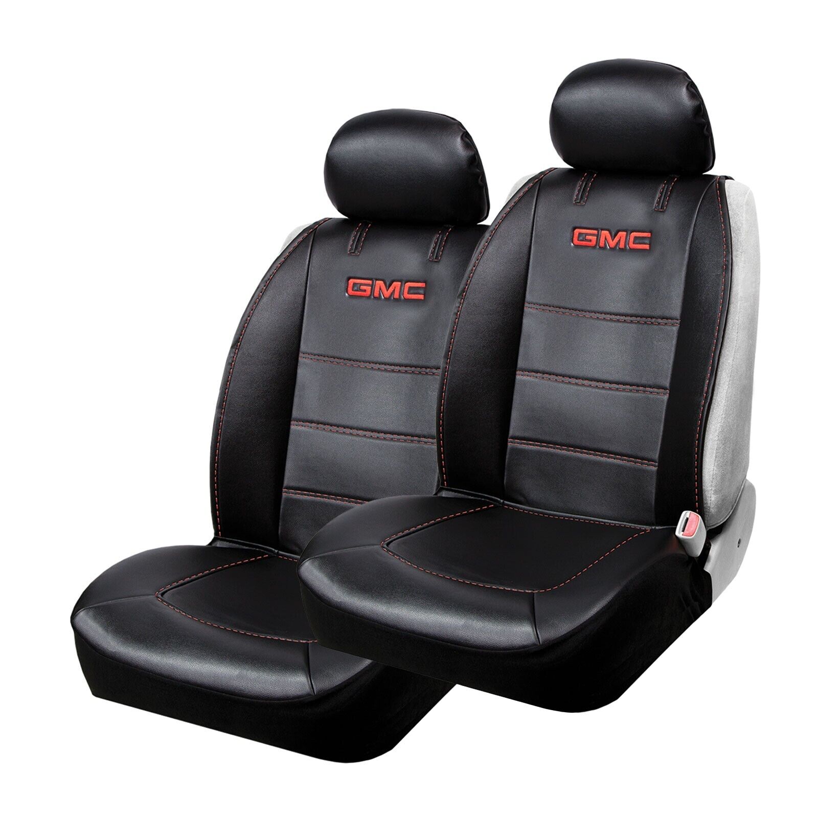 New GMC Elite Synthetic Leather Car Truck Suv 2 Front Sideless Seat Covers Set