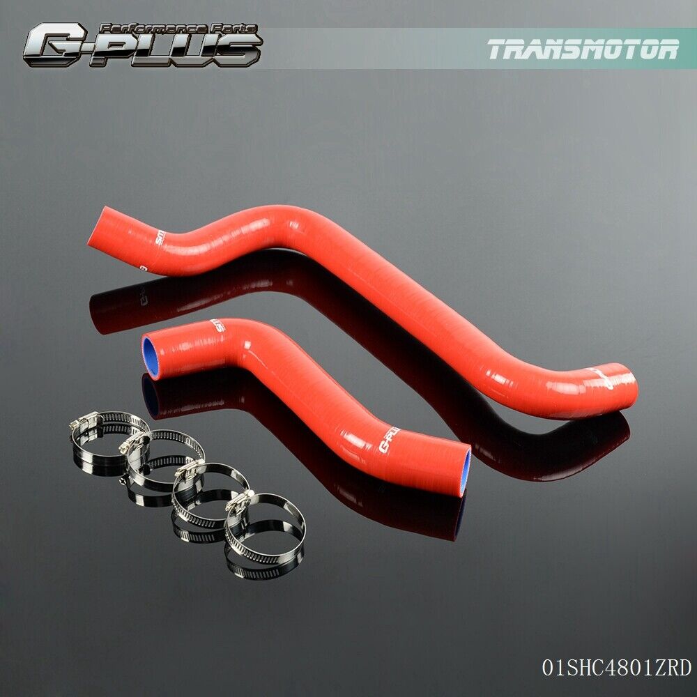 Silicone Radiator Hose Pipe Clamps Red Fit For 01-05 Dodge Neon SRT-4 SRT4 2.4