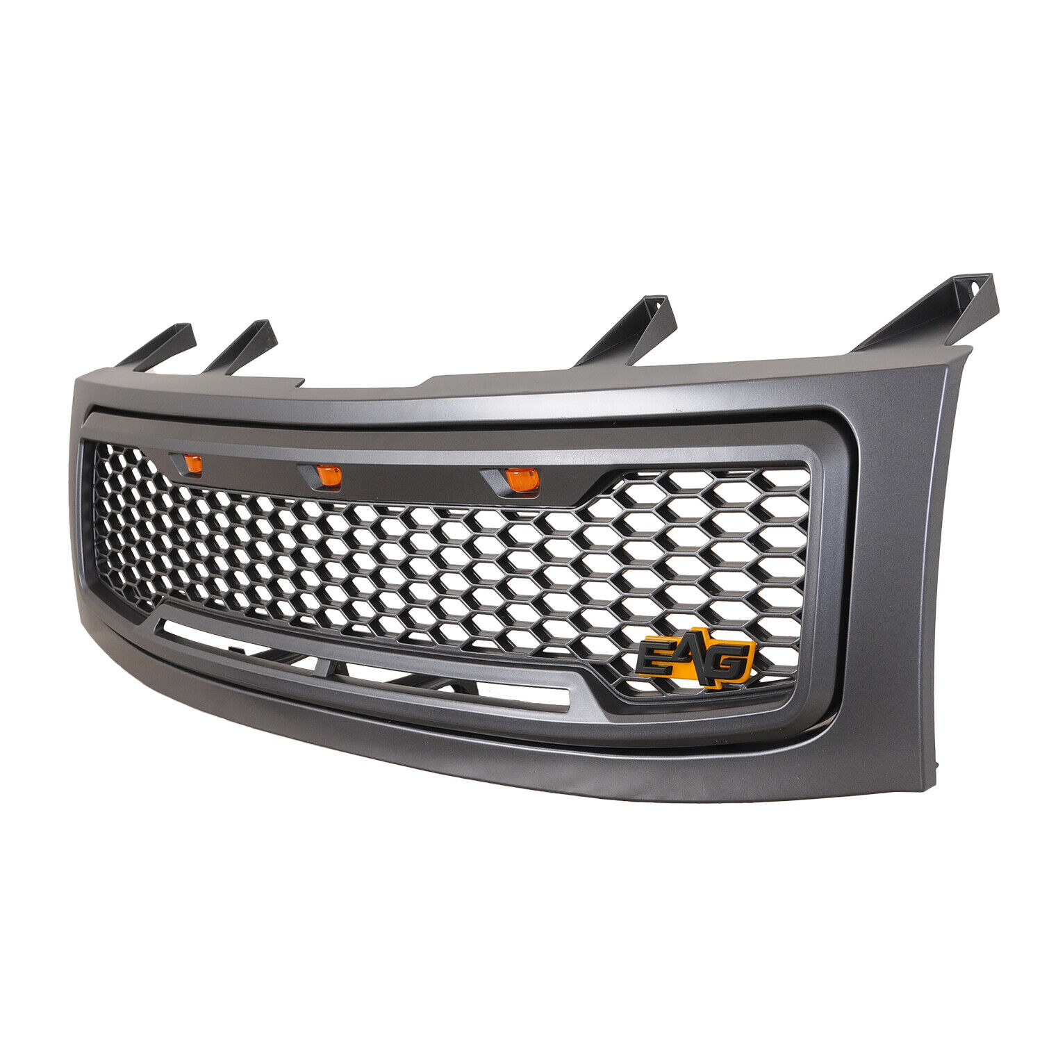 EAG Grill LED Grille Gray Upper Front Replacement Fit 04-07 Nissan Titan
