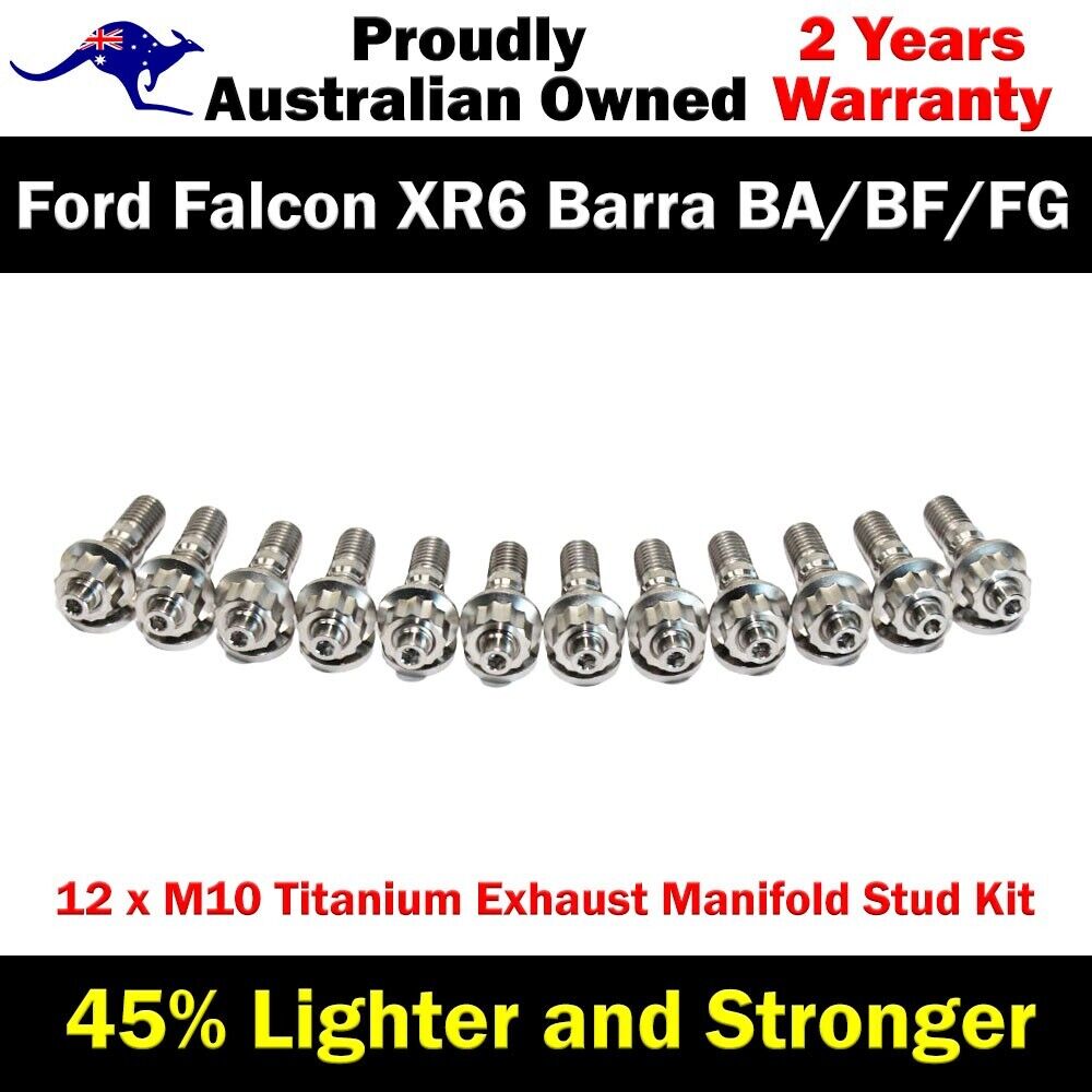 Titanium Exhaust Manifold Stud Kit For Ford Falcon XR6 Barra BA/BF/FG 4.0L