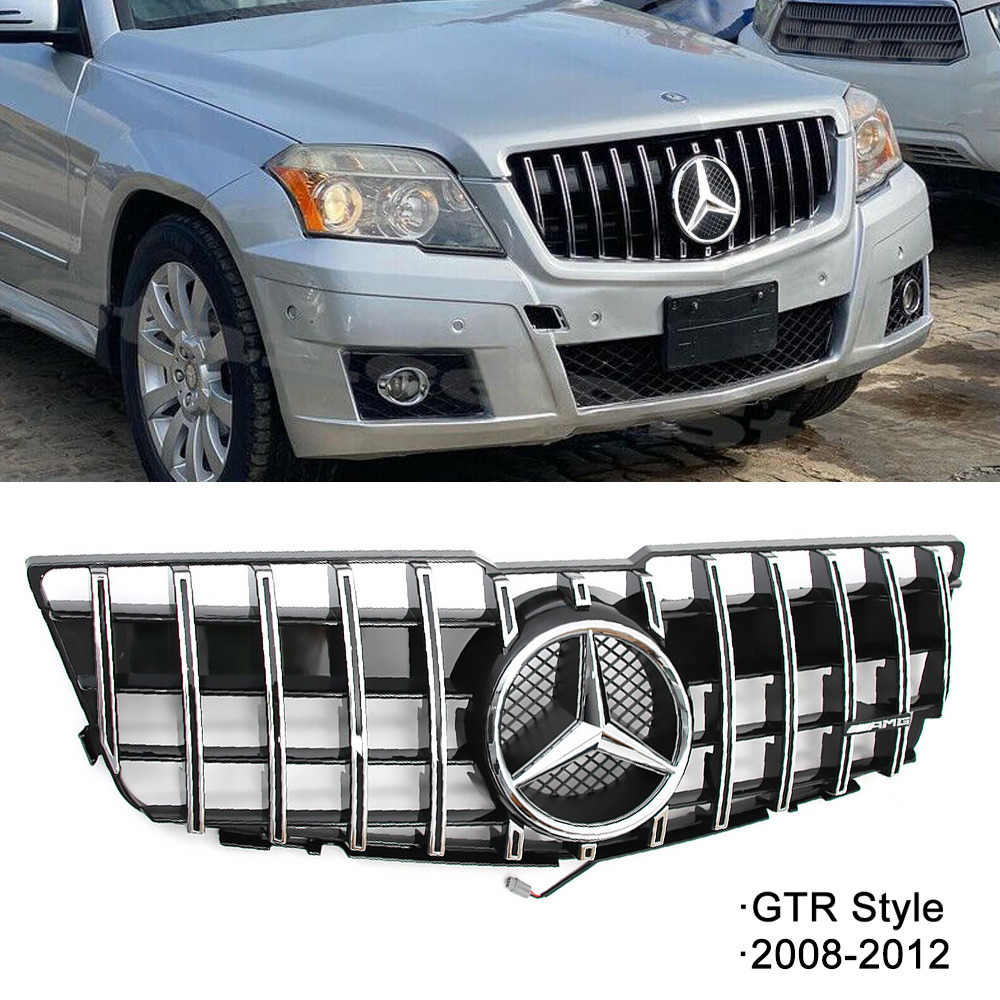 GTR Style W/LED Star Grill For Mercedes Benz X204 GLK280 GLK350 GLK300 2008-2012