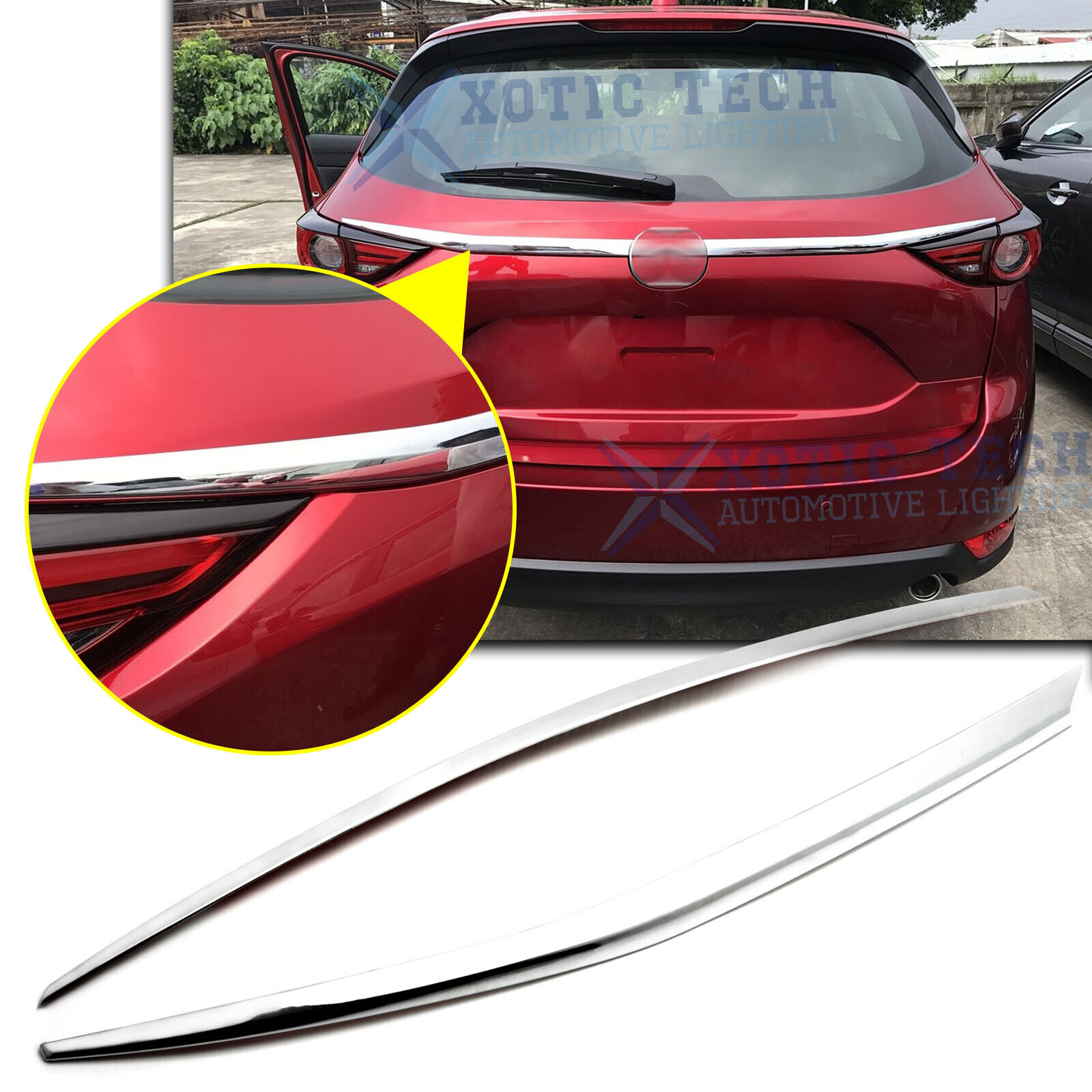For Mazda CX-5 CX5 2017-2021 Chrome Rear Trunk Molding Tailgate Lid Cover Trims