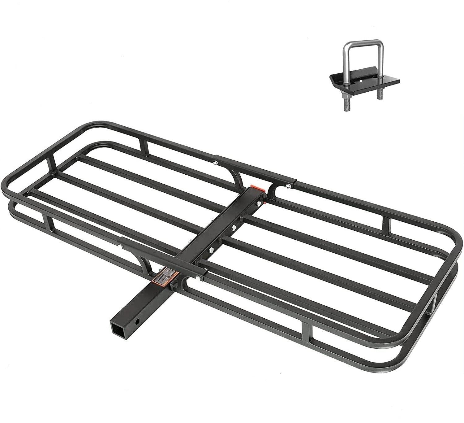 WEIZE 500lbs Hitch Mount Cargo Carrier Basket Fit 2'' Receiver for Car SUV Truck