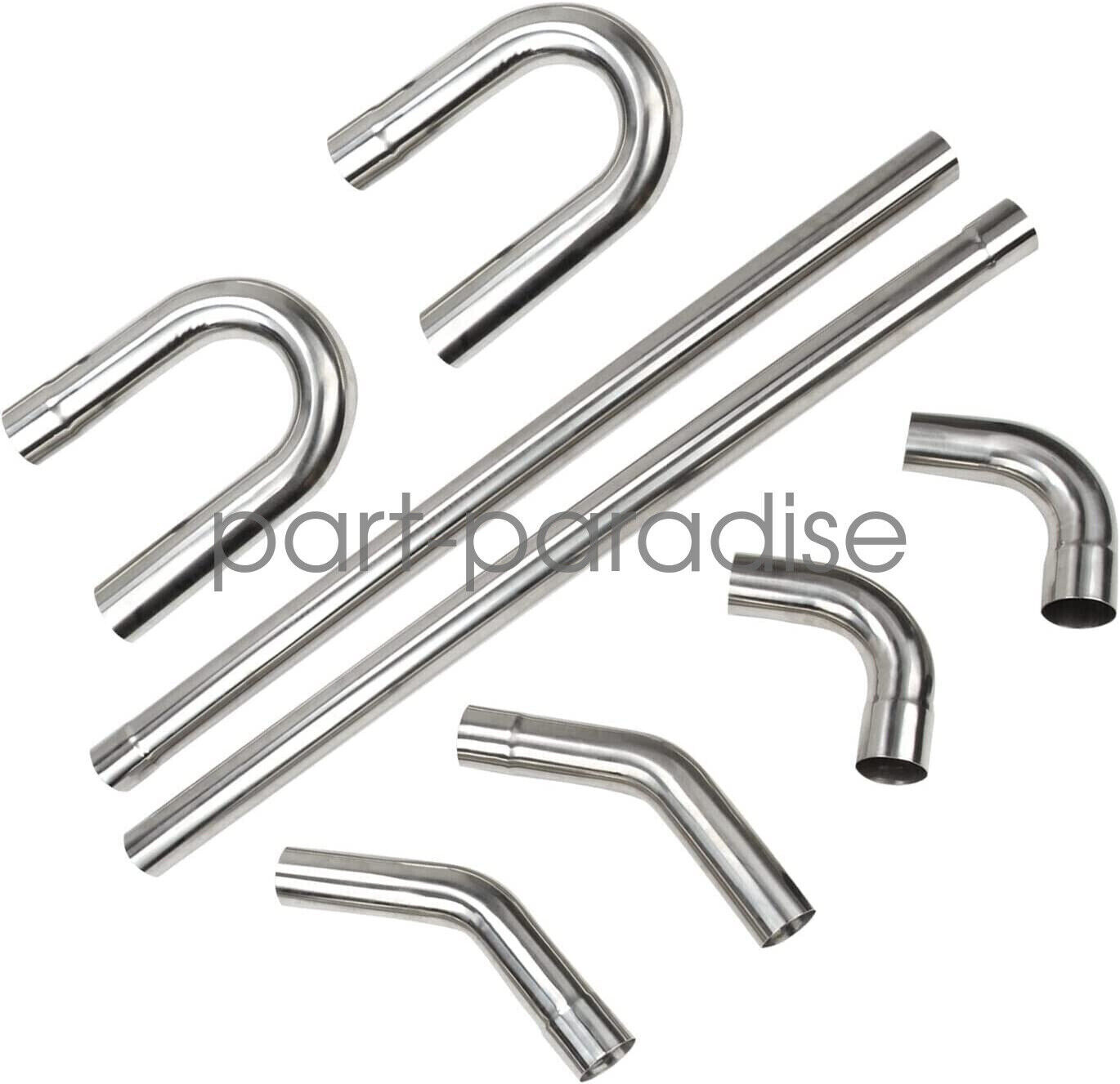 3 Inch 76mm Universal Stainless Steel Exhaust Pipe Mandrel Straight Bend Kit