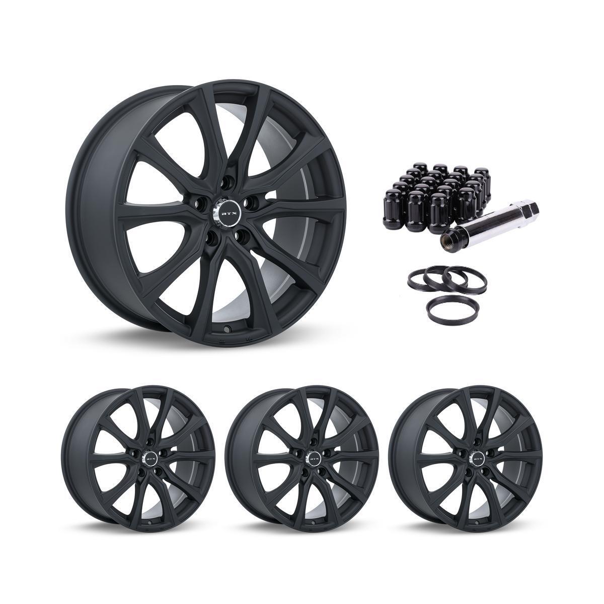 Wheel Rims Set with Black Lug Nuts Kit for 01-06 BMW 325Ci P826588 17 inch
